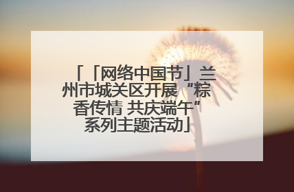 「网络中国节」兰州市城关区开展“粽香传情 共庆端午”系列主题活动