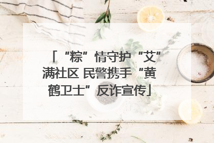 “粽”情守护“艾”满社区 民警携手“黄鹤卫士”反诈宣传