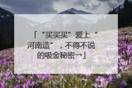 “买买买”爱上“河南造”，不得不说的吸金秘密→