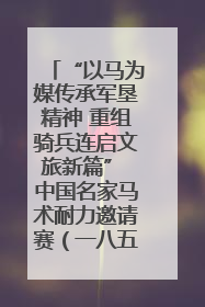 “以马为媒传承军垦精神 重组骑兵连启文旅新篇” 中国名家马术耐力邀请赛（一八五团站）暨重启骑兵连活动正式启动