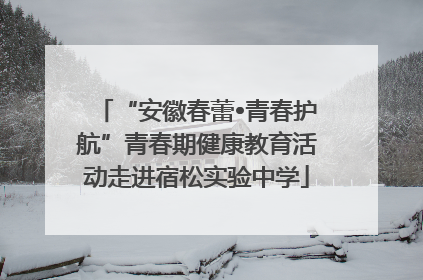 “安徽春蕾•青春护航”青春期健康教育活动走进宿松实验中学