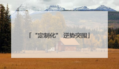 “定制化” 逆势突围