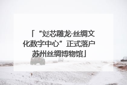 “彣芯雕龙·丝绸文化数字中心”正式落户苏州丝绸博物馆