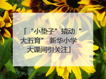 “小垫子”撬动“大五育” 新华小学大课间引关注