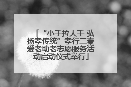 “小手拉大手 弘扬孝传统”孝行三秦爱老助老志愿服务活动启动仪式举行