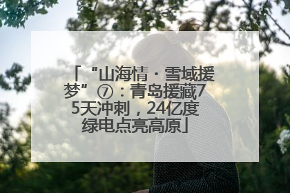 “山海情・雪域援梦”⑦：青岛援藏75天冲刺，24亿度绿电点亮高原