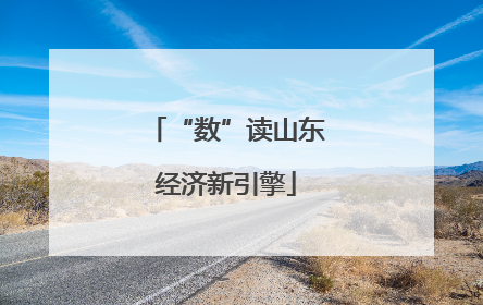 “数”读山东经济新引擎