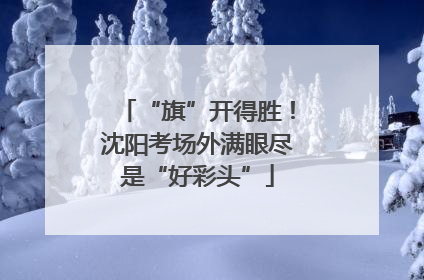 “旗”开得胜！沈阳考场外满眼尽是“好彩头”