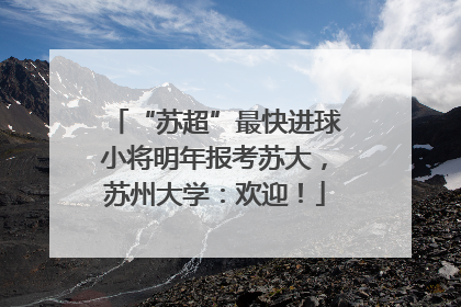 “苏超”最快进球小将明年报考苏大，苏州大学：欢迎！