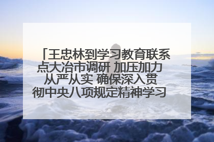 王忠林到学习教育联系点大冶市调研 加压加力 从严从实 确保深入贯彻中央八项规定精神学习教育取得实效