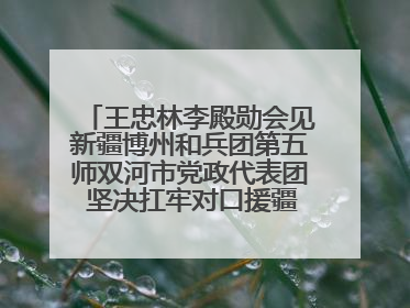 王忠林李殿勋会见新疆博州和兵团第五师双河市党政代表团 坚决扛牢对口援疆重大政治责任 推动双方实现优势互补务实合作