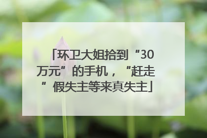 环卫大姐拾到“30万元”的手机，“赶走”假失主等来真失主