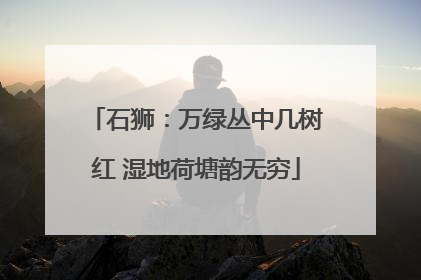 石狮：万绿丛中几树红 湿地荷塘韵无穷
