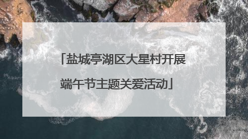 盐城亭湖区大星村开展端午节主题关爱活动