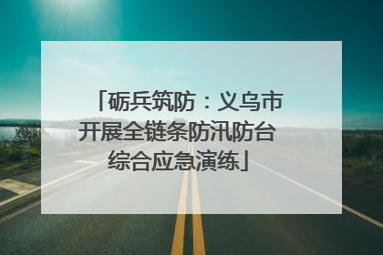 砺兵筑防：义乌市开展全链条防汛防台综合应急演练