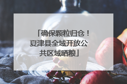 确保颗粒归仓！夏津县全域开放公共区域晒粮