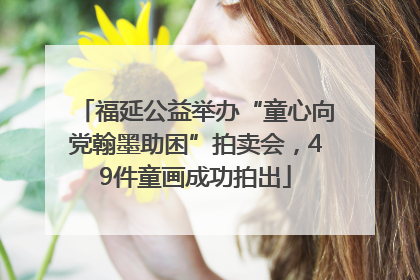 福延公益举办“童心向党翰墨助困”拍卖会，49件童画成功拍出