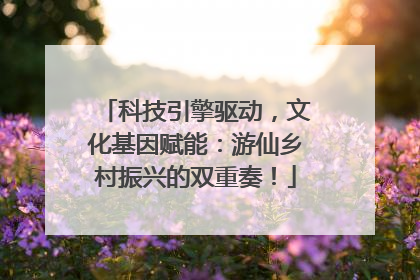 科技引擎驱动，文化基因赋能：游仙乡村振兴的双重奏！