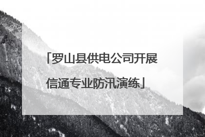 罗山县供电公司开展信通专业防汛演练