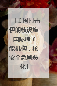 美国打击伊朗核设施 国际原子能机构：核安全急剧恶化