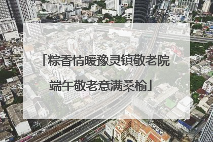 粽香情暖豫灵镇敬老院 端午敬老意满桑榆
