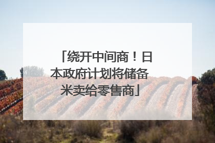 绕开中间商！日本政府计划将储备米卖给零售商
