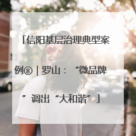 信阳基层治理典型案例⑧｜罗山：“微品牌”调出“大和谐”