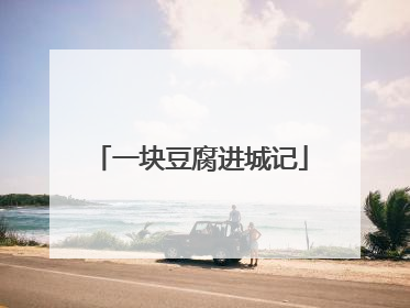 一块豆腐进城记