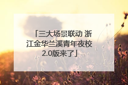 三大场景联动 浙江金华兰溪青年夜校2.0版来了