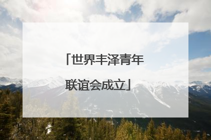 世界丰泽青年联谊会成立