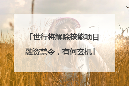 世行将解除核能项目融资禁令，有何玄机
