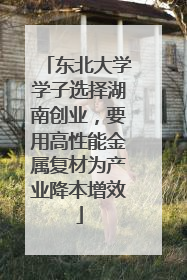 东北大学学子选择湖南创业，要用高性能金属复材为产业降本增效