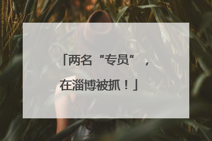 两名“专员”，在淄博被抓！