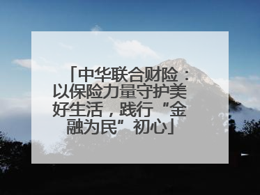 中华联合财险：以保险力量守护美好生活，践行“金融为民”初心
