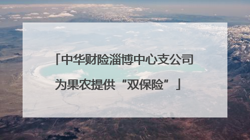 中华财险淄博中心支公司为果农提供“双保险”