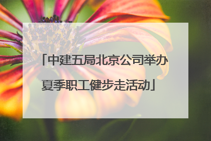 中建五局北京公司举办夏季职工健步走活动