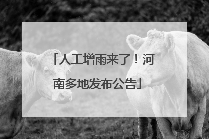 人工增雨来了！河南多地发布公告