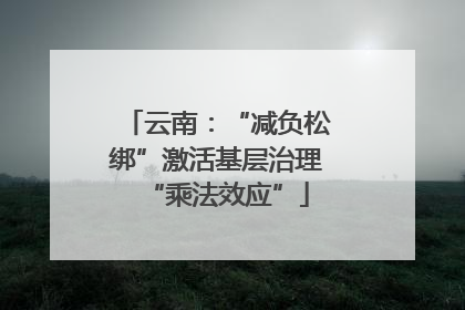 云南：“减负松绑”激活基层治理“乘法效应”