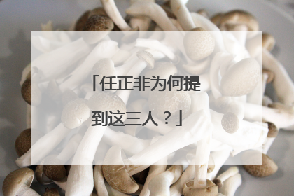 任正非为何提到这三人？