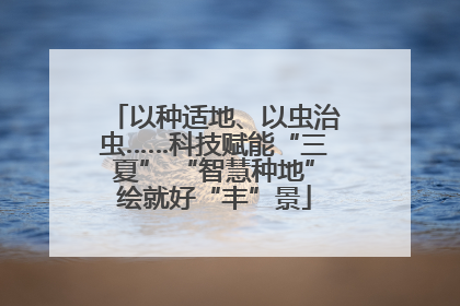 以种适地、以虫治虫……科技赋能“三夏” “智慧种地”绘就好“丰”景