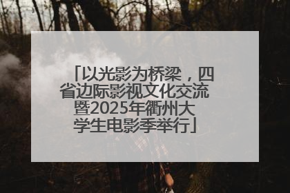 以光影为桥梁，四省边际影视文化交流暨2025年衢州大学生电影季举行