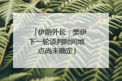 伊朗外长：美伊下一轮谈判时间地点尚未确定