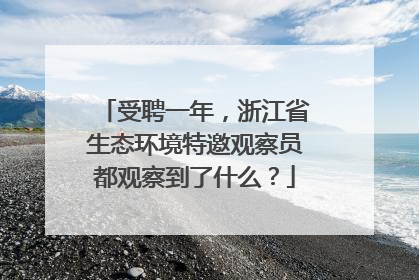 受聘一年，浙江省生态环境特邀观察员都观察到了什么？