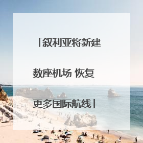 叙利亚将新建数座机场 恢复更多国际航线