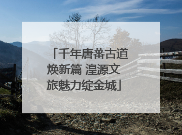 千年唐蕃古道焕新篇 湟源文旅魅力绽金城