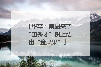 华亭：果园来了“田秀才”树上结出“金果果”