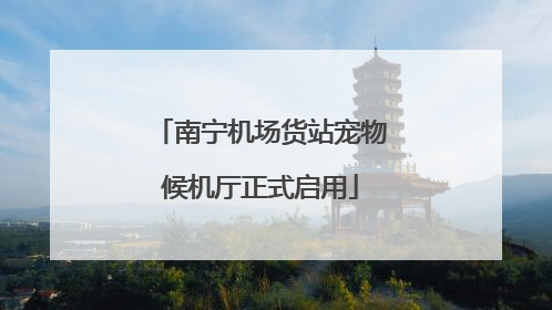 南宁机场货站宠物候机厅正式启用