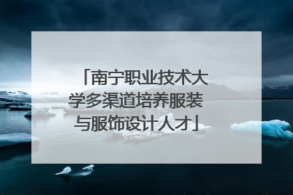 南宁职业技术大学多渠道培养服装与服饰设计人才