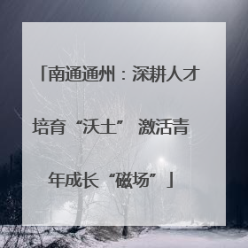 南通通州：深耕人才培育“沃土” 激活青年成长“磁场”