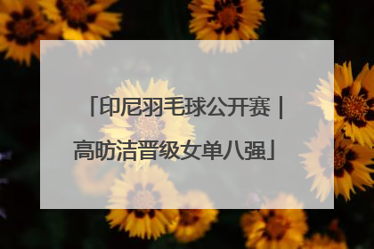 印尼羽毛球公开赛｜高昉洁晋级女单八强